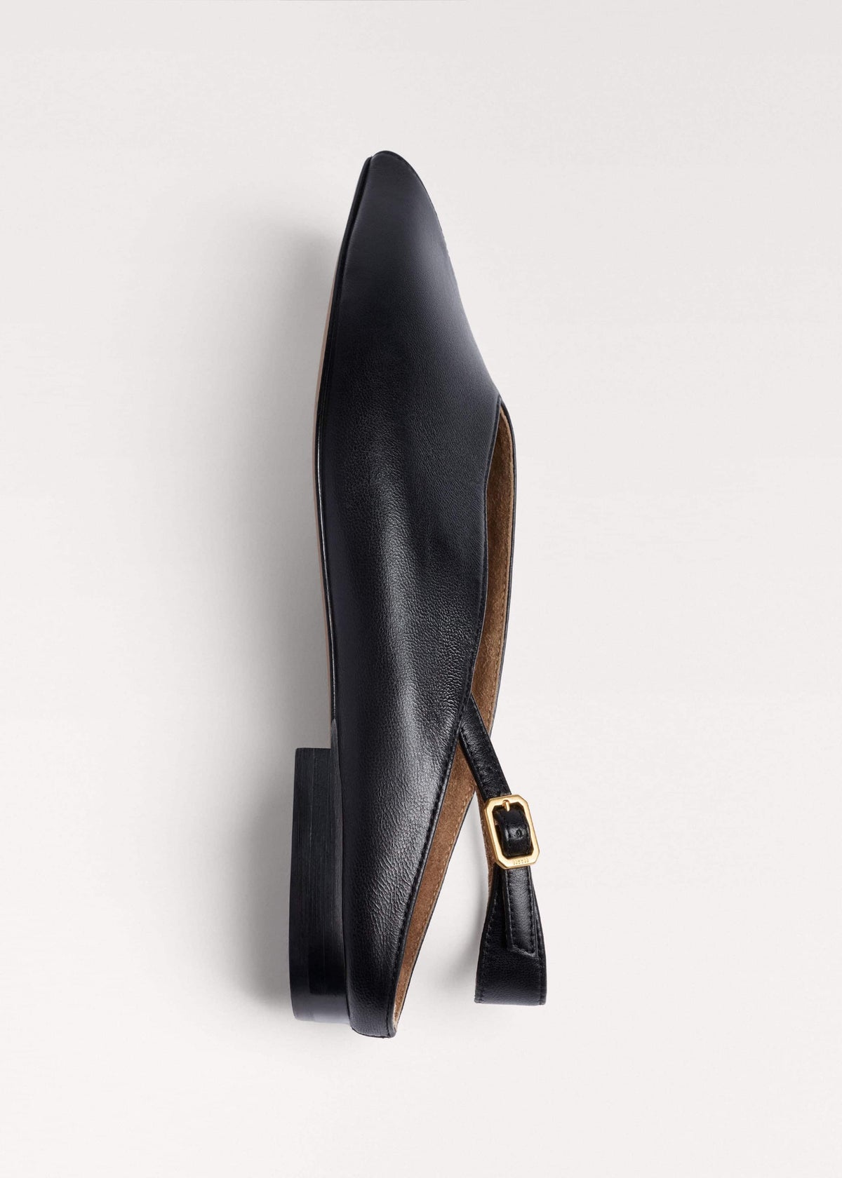ME+EM Black Peep Toe Flat