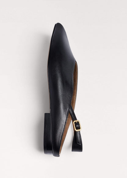 ME+EM Black Peep Toe Flat