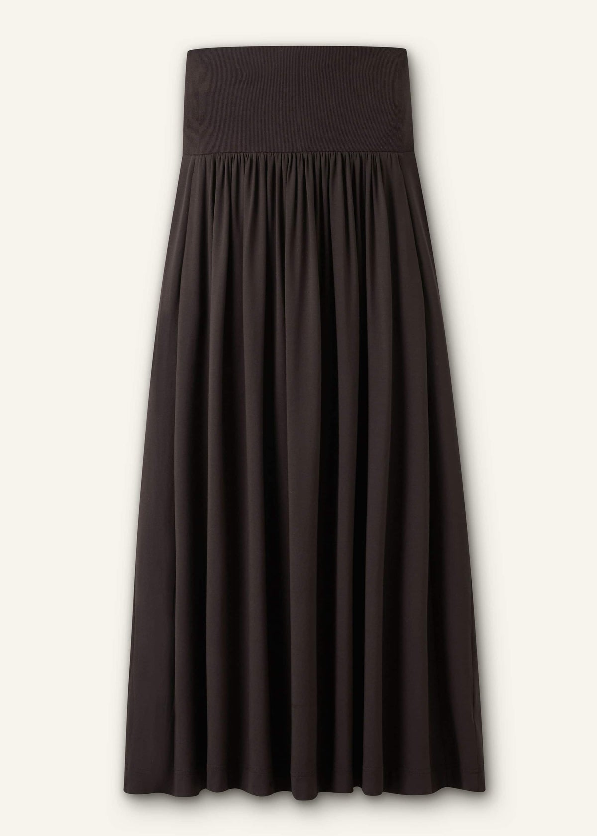 ME+EM Brown Soft Sculpt Maxi Skirt
