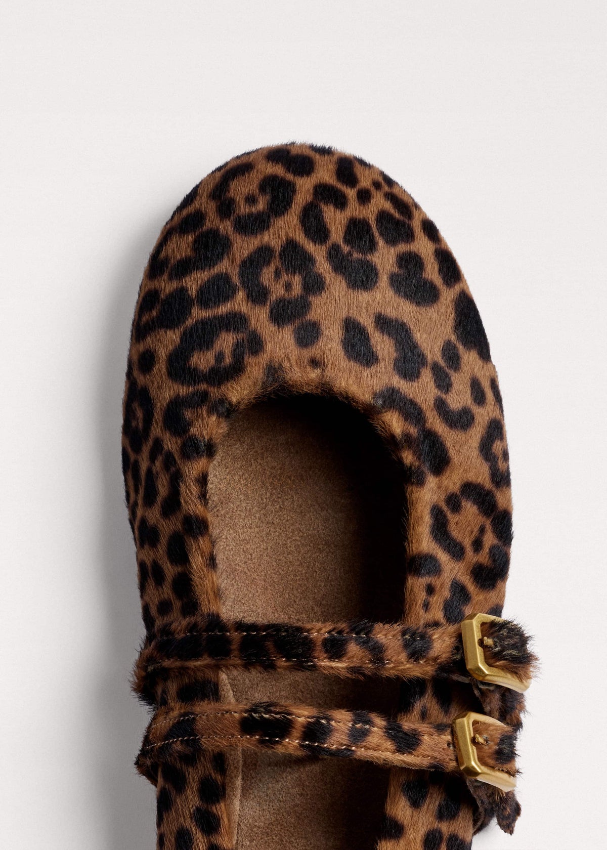 ME+EM Dark Brown Leopard Ballet Flat