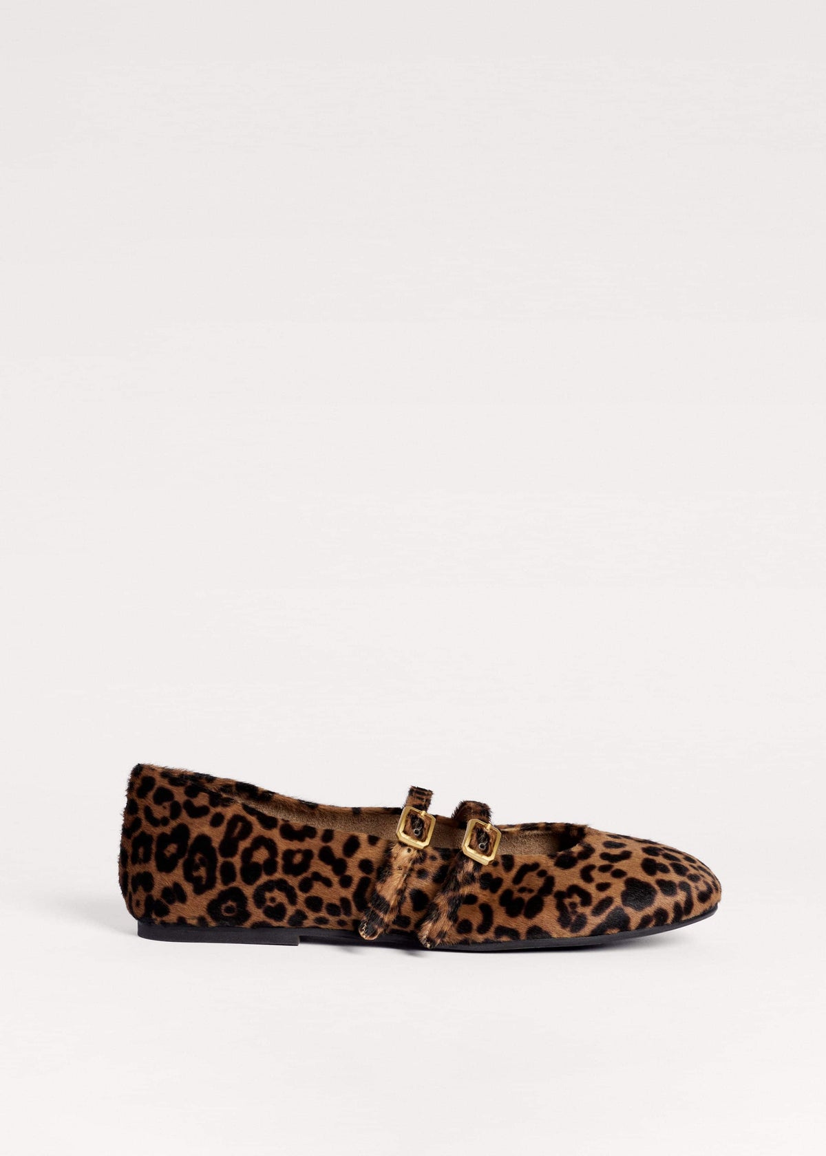 ME+EM Dark Brown Leopard Ballet Flat
