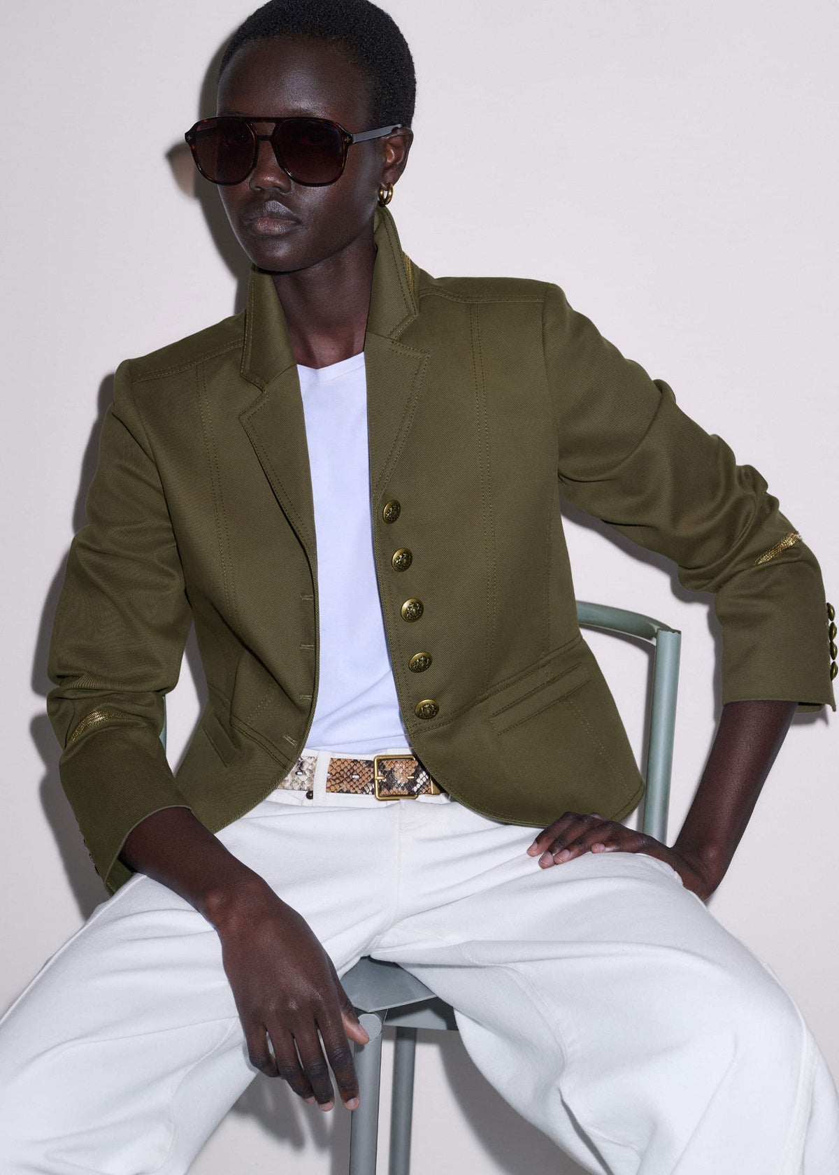 ME+EM Khaki Wear With Everything Fitted Utility Jacket