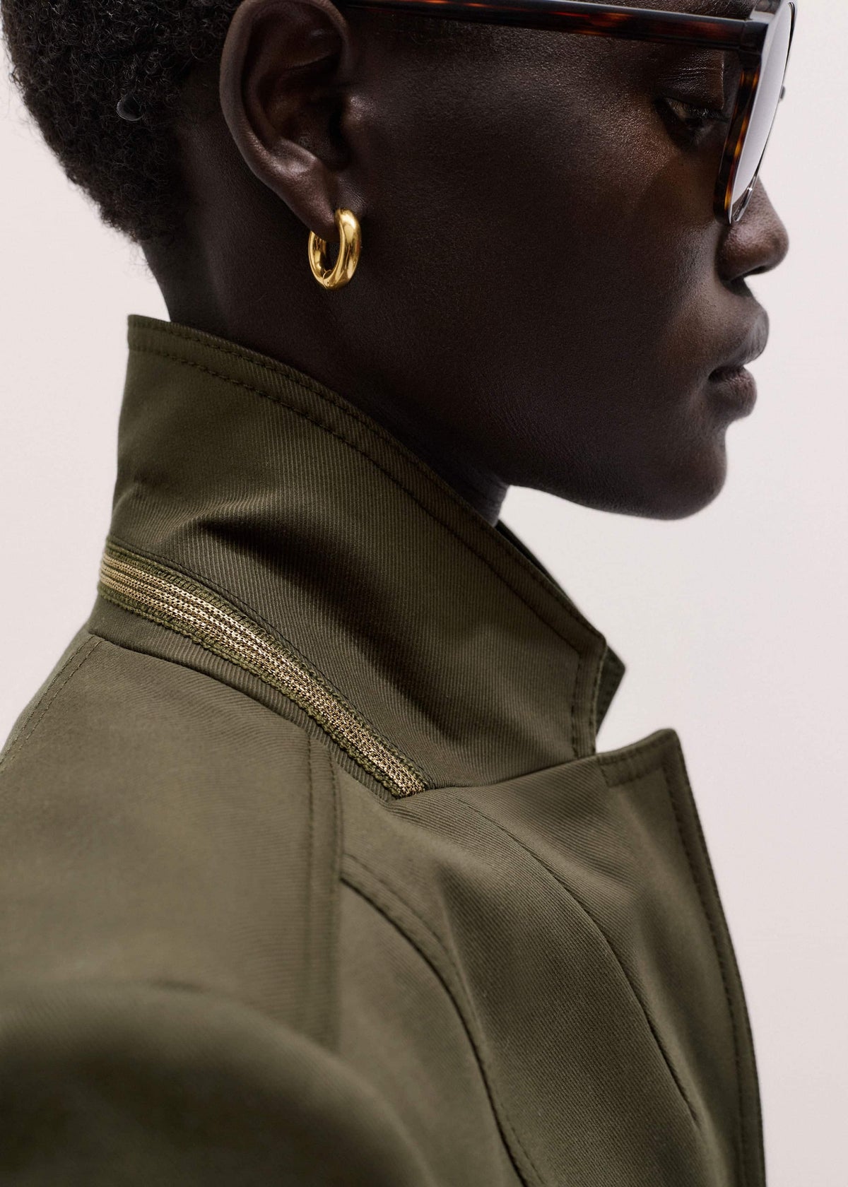 ME+EM Khaki Wear With Everything Fitted Utility Jacket