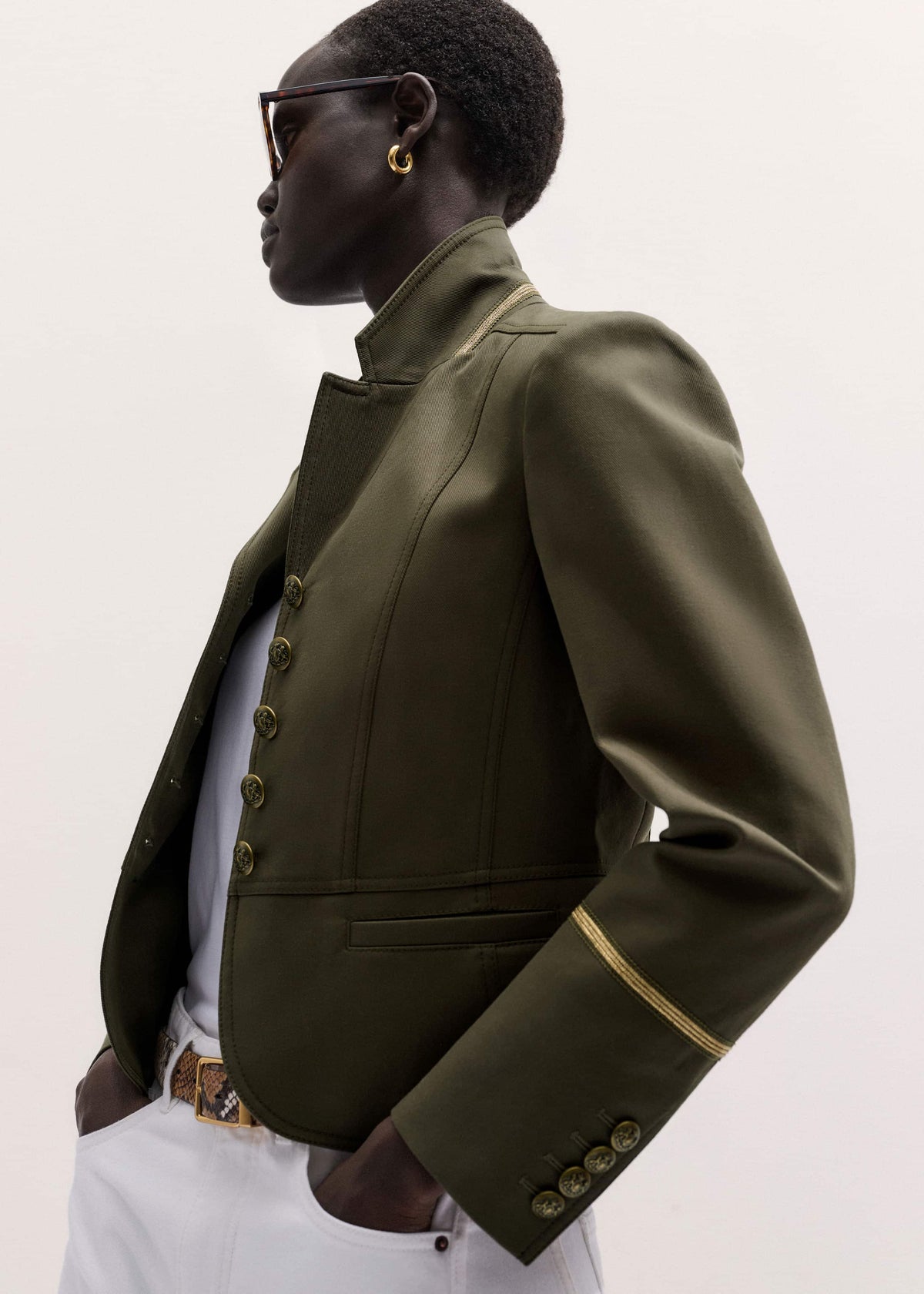 ME+EM Khaki Wear With Everything Fitted Utility Jacket