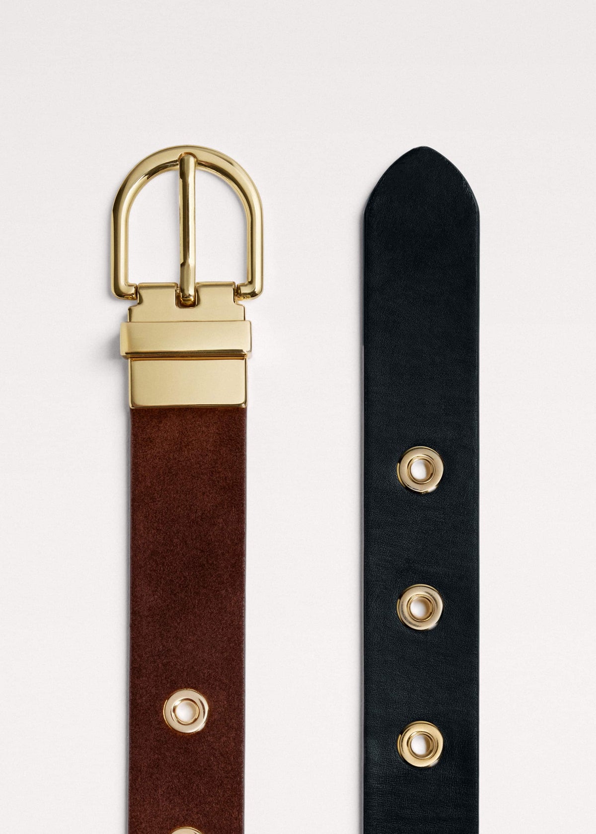 ME+EM Black Reversible Eyelet Belt