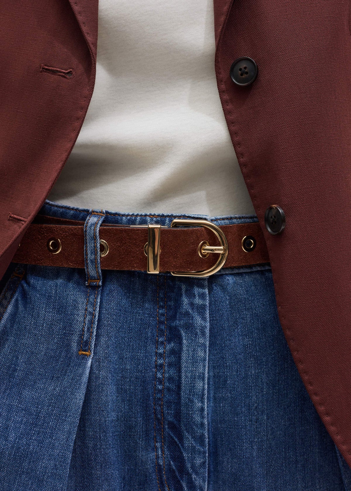ME+EM Black Reversible Eyelet Belt