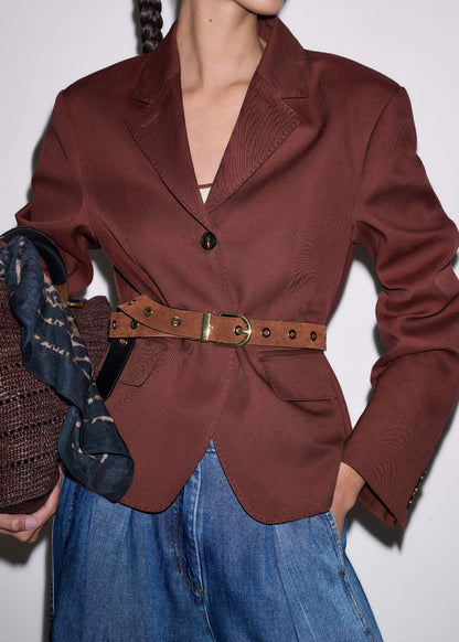ME+EM Black Reversible Eyelet Belt
