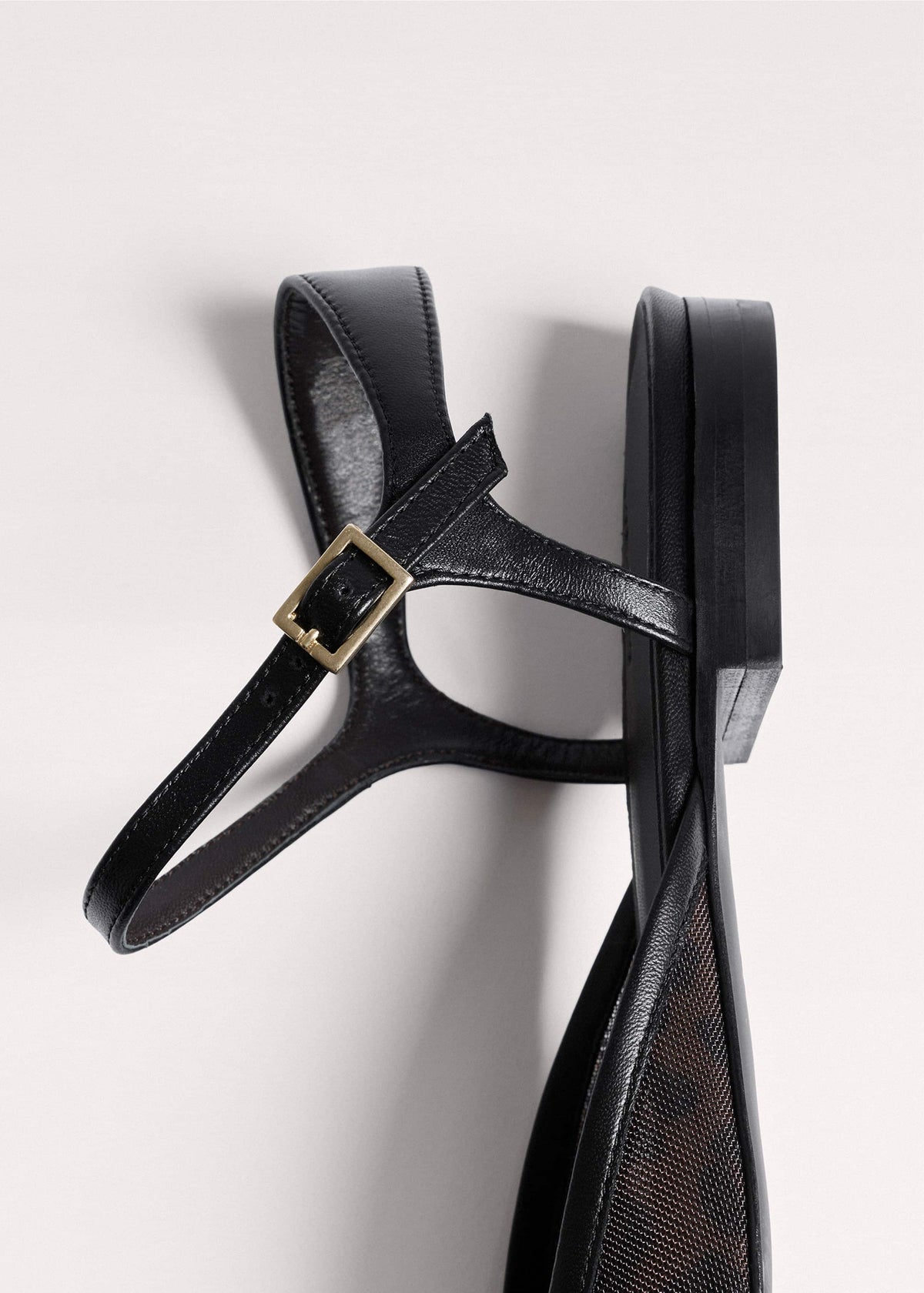 ME+EM Brown Leopard Print Mesh Point-Toe Flat