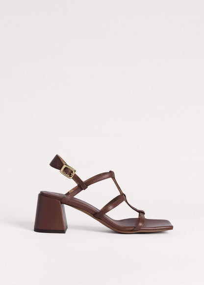 ME+EM Dark Brown Caged Occasion Sandal