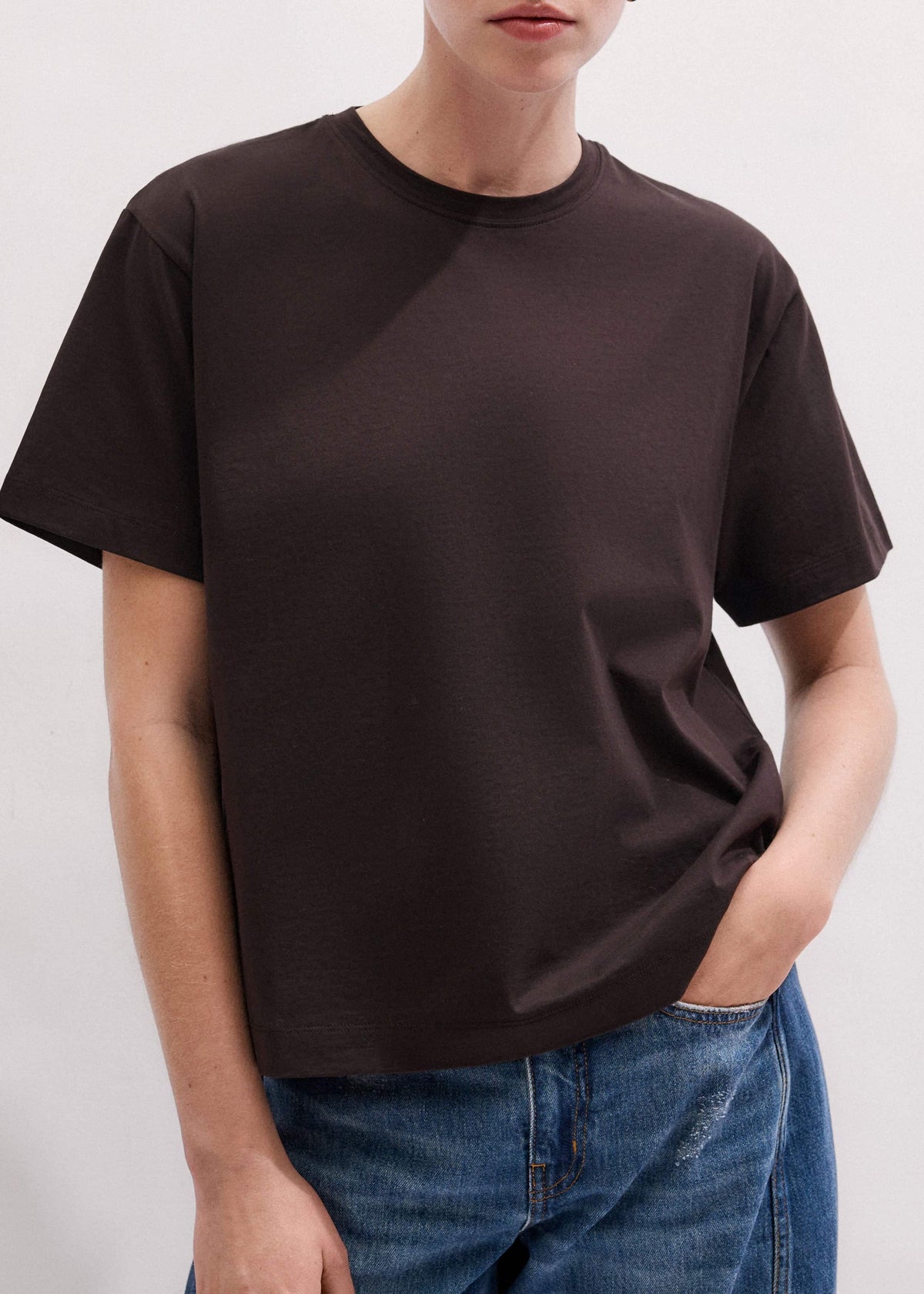 ME+EM Brown Oversized Tee