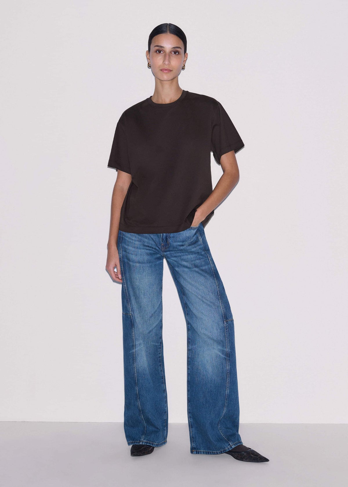 ME+EM Brown Oversized Tee