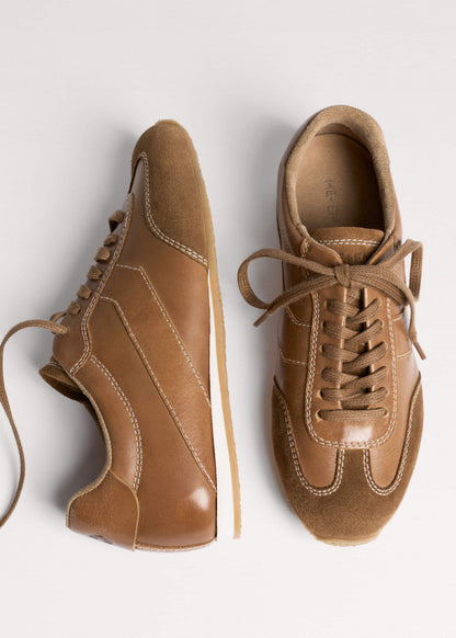ME+EM Brown Retro Runner Sneaker