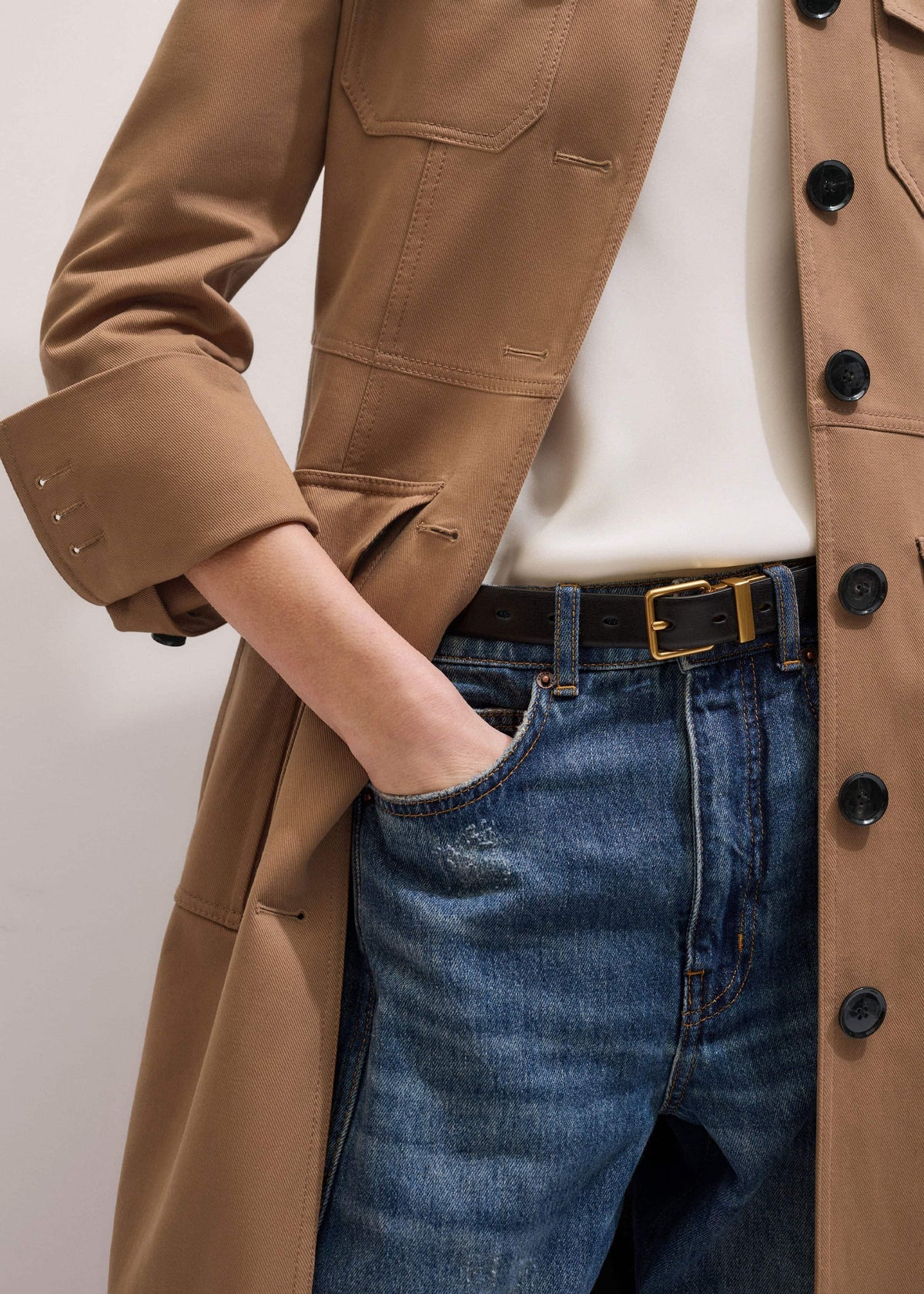 ME+EM Dark Cinnamon Reversible Belt