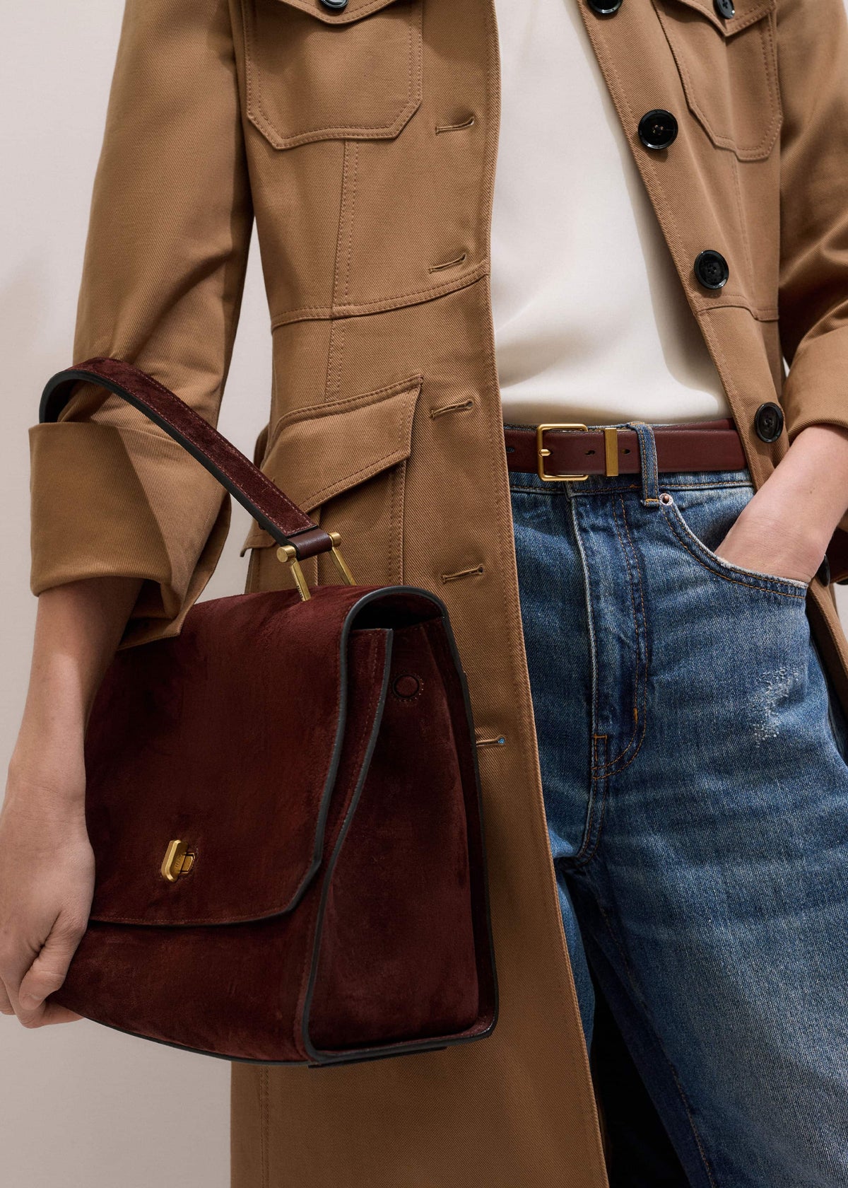 ME+EM Dark Cinnamon Reversible Belt
