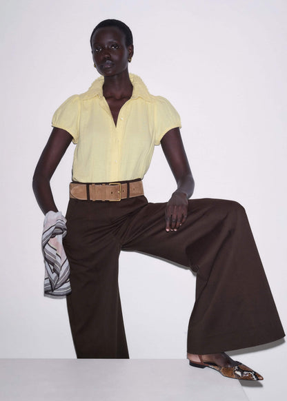 ME+EM Brown Wide Waist Belt