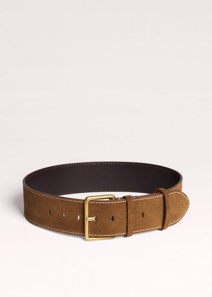 ME+EM Brown Wide Waist Belt