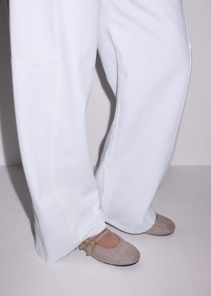 ME+EM Gold Mesh AM-PM Ballet Flat