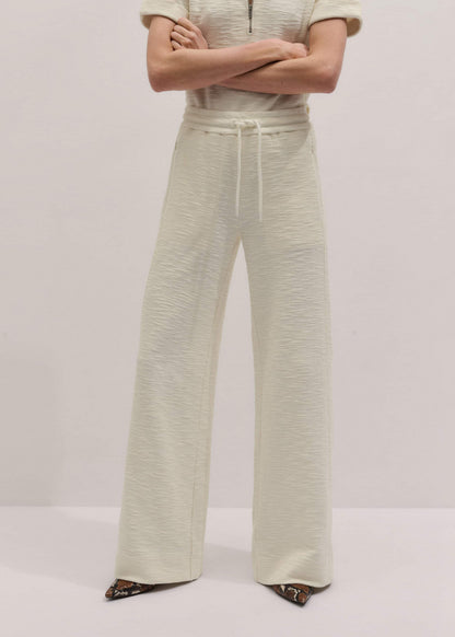 ME+EM Cream Wide-Leg Track Pant