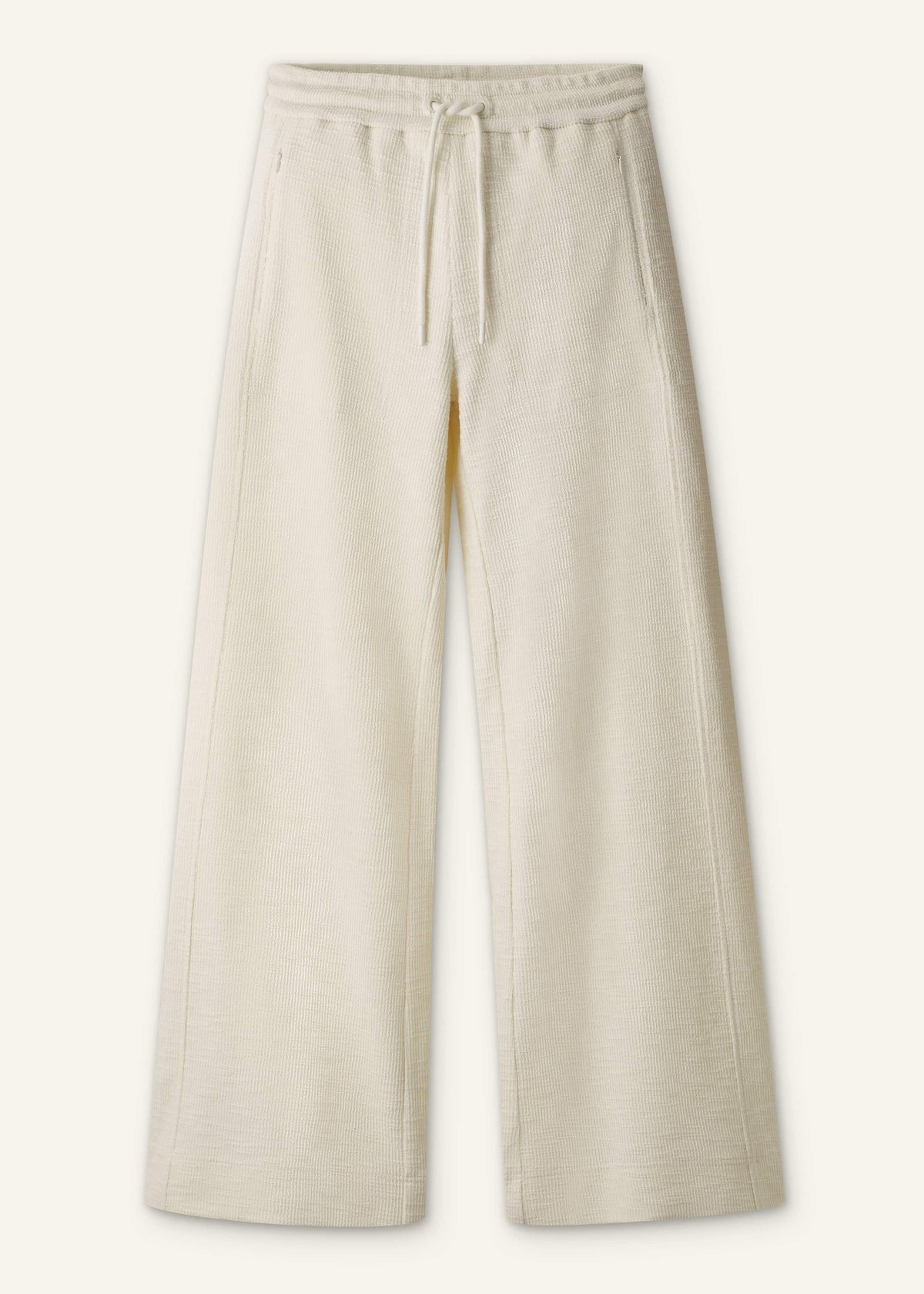 ME+EM Cream Wide-Leg Track Pant