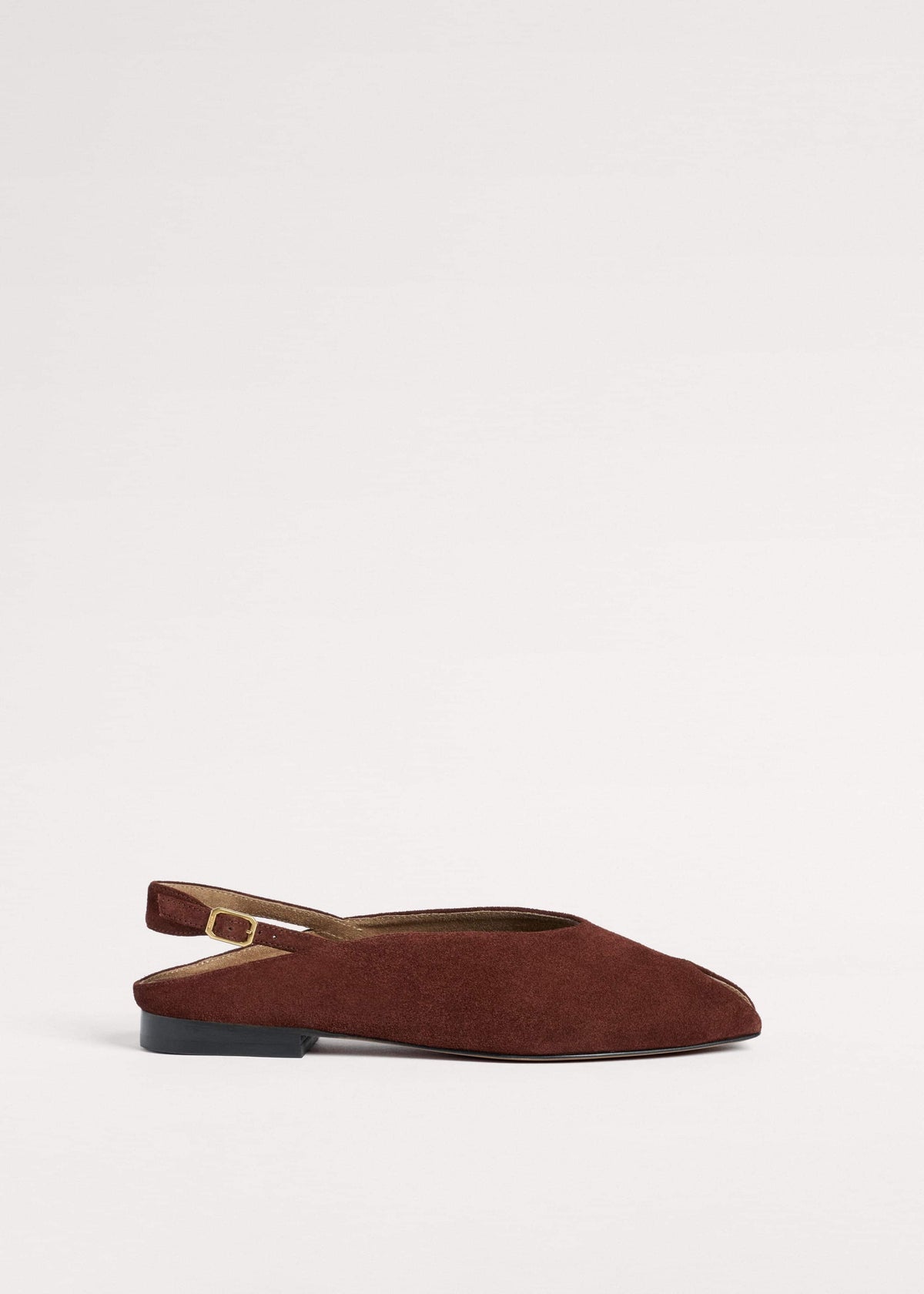 ME+EM Cinnamon Brown Peep Toe Flat