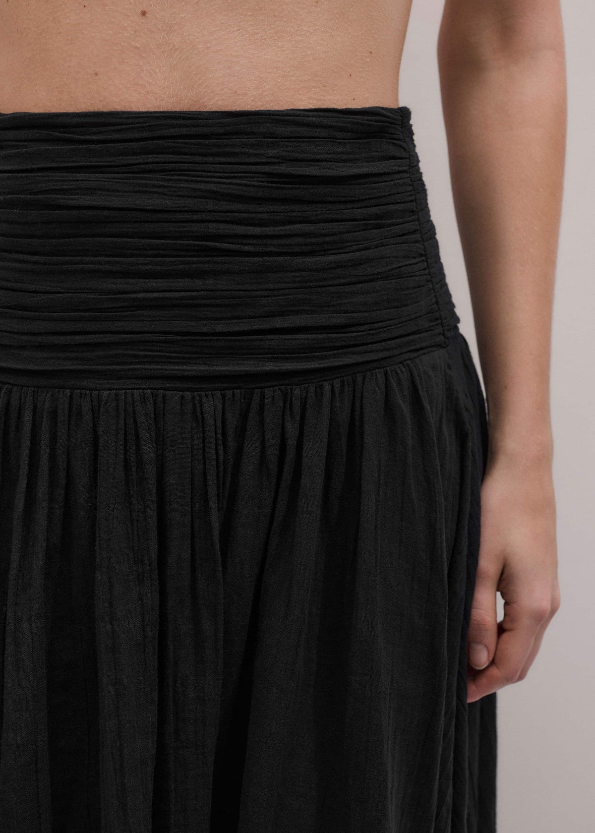 ME+EM Black Relaxed Maxi Skirt