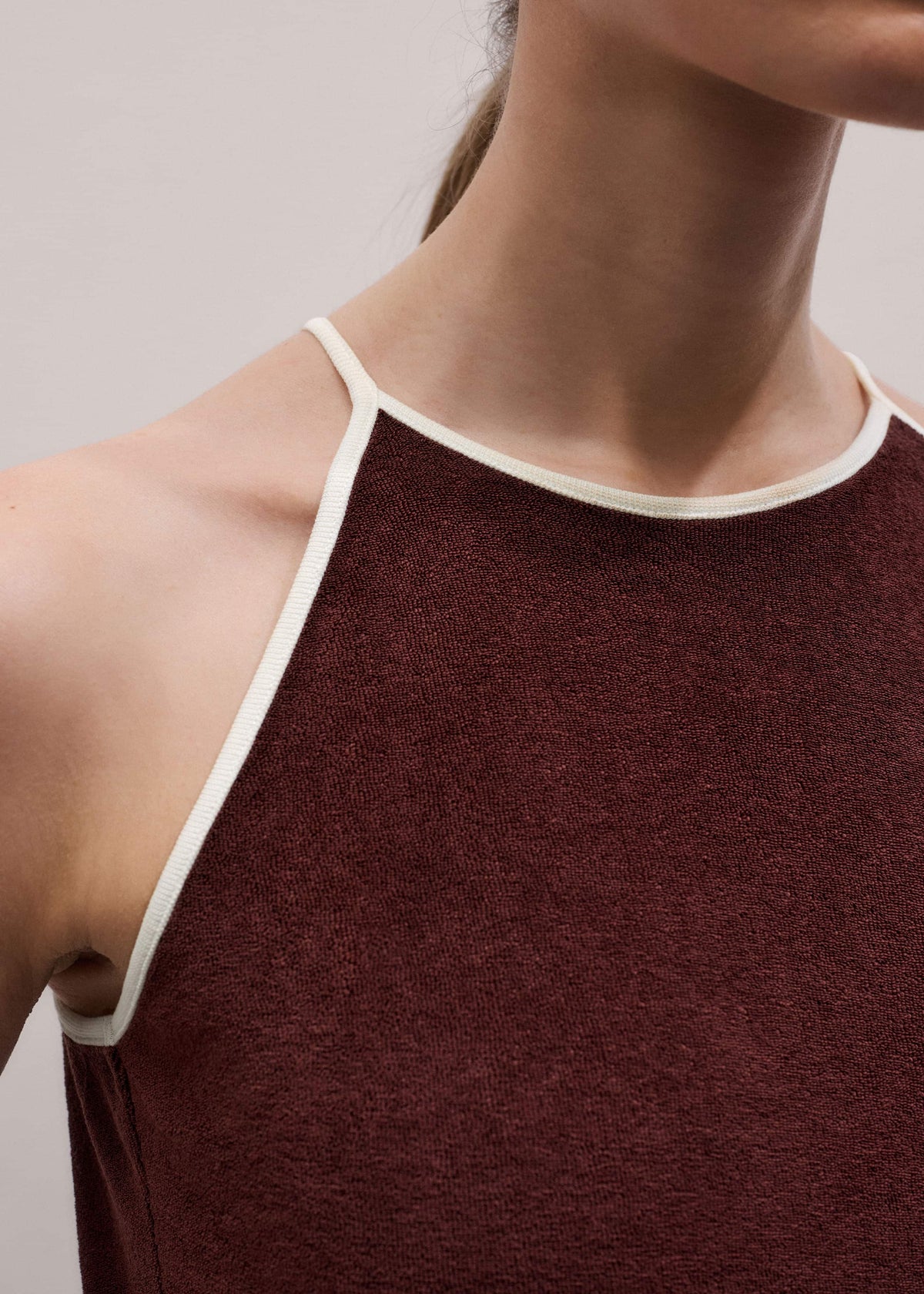 ME+EM Cinnamon Brown Halterneck Top