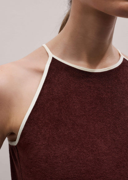 ME+EM Cinnamon Brown Halterneck Top