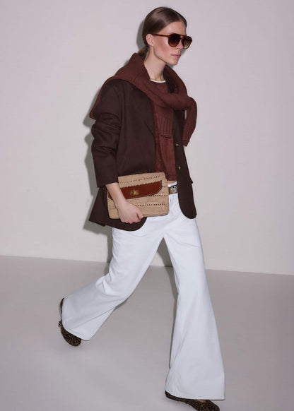 ME+EM Cinnamon Brown Halterneck Top