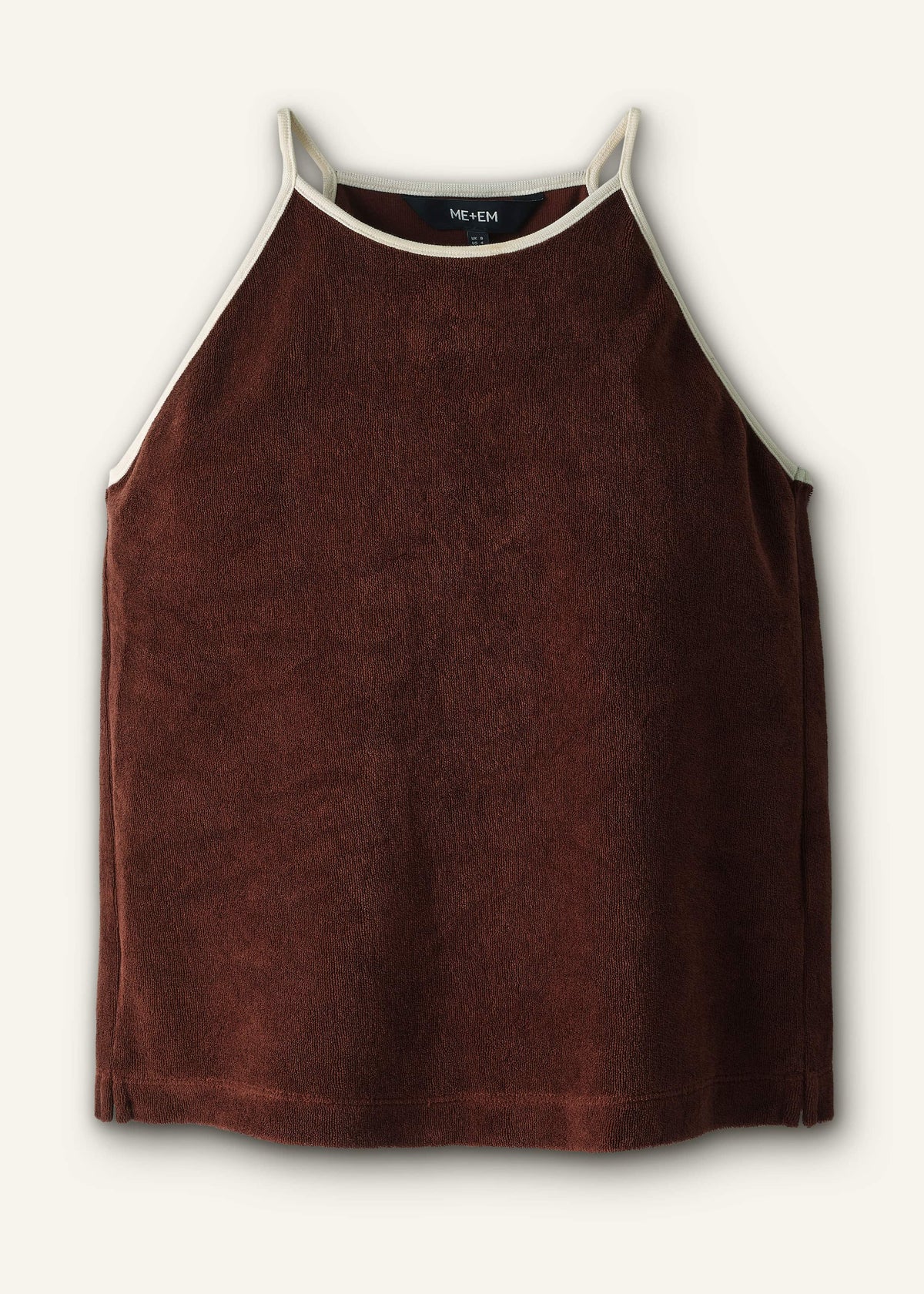 ME+EM Cinnamon Brown Halterneck Top