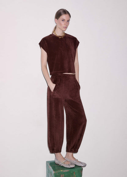ME+EM Cinnamon Brown Relaxed Jogger Set
