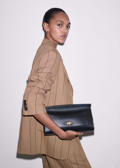 ME+EM Black Tailored Clutch Bag