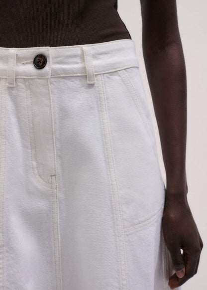 ME+EM White Panelled A-Line Maxi Skirt