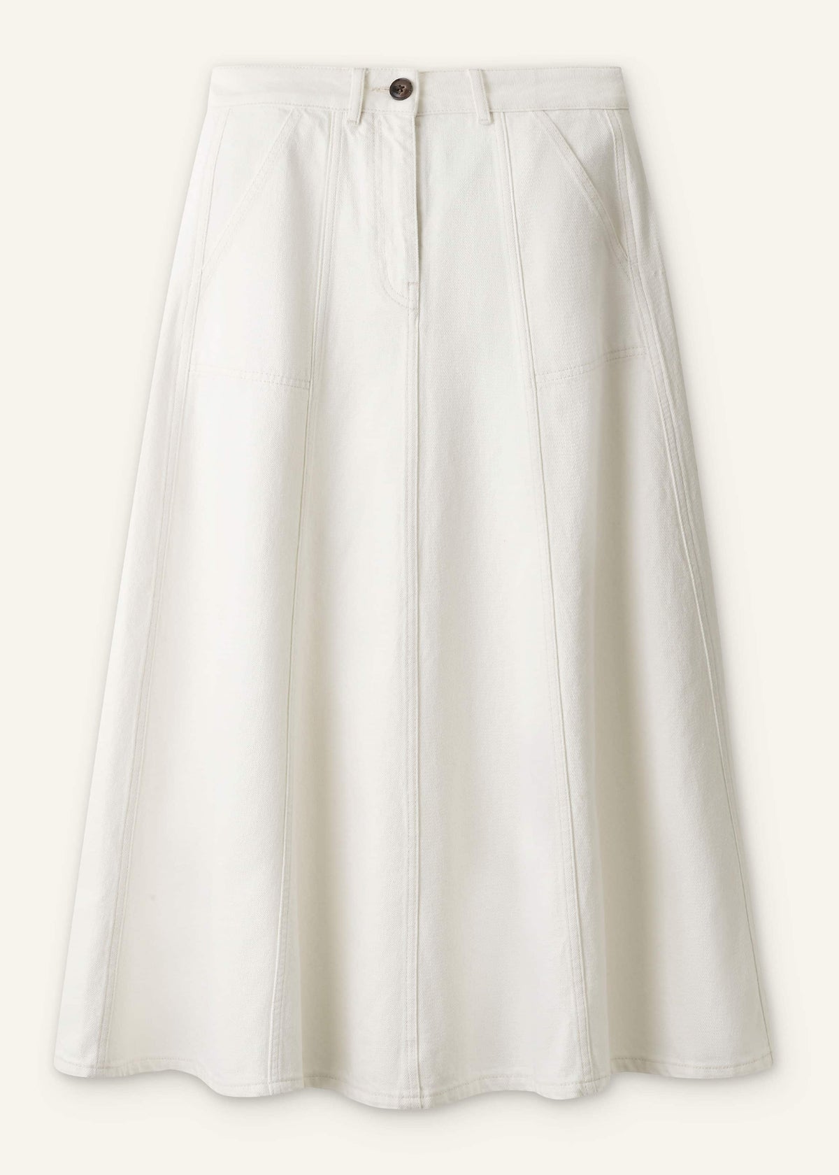 ME+EM White Panelled A-Line Maxi Skirt