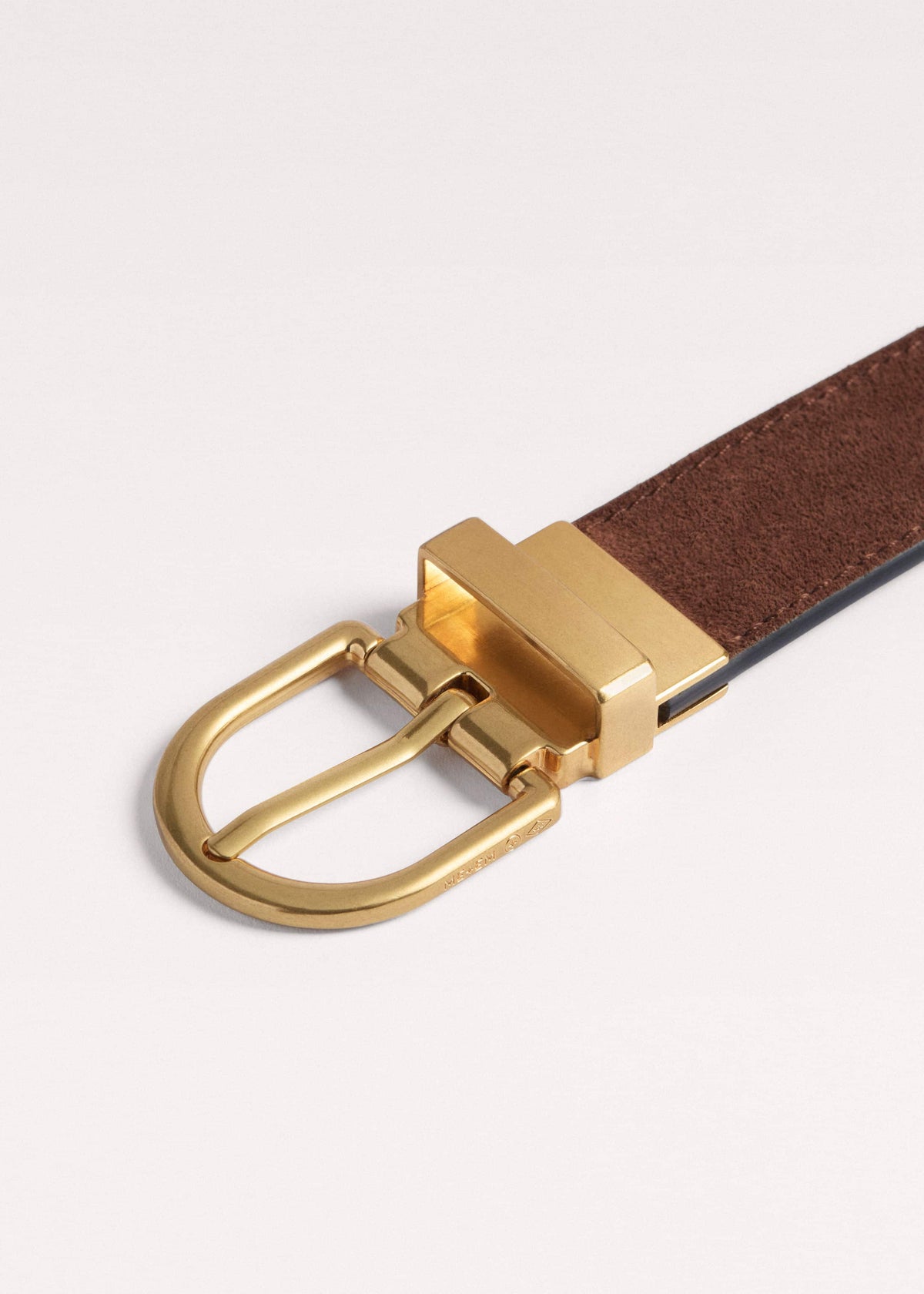 ME+EM Chestnut Round Buckle Reversible Belt