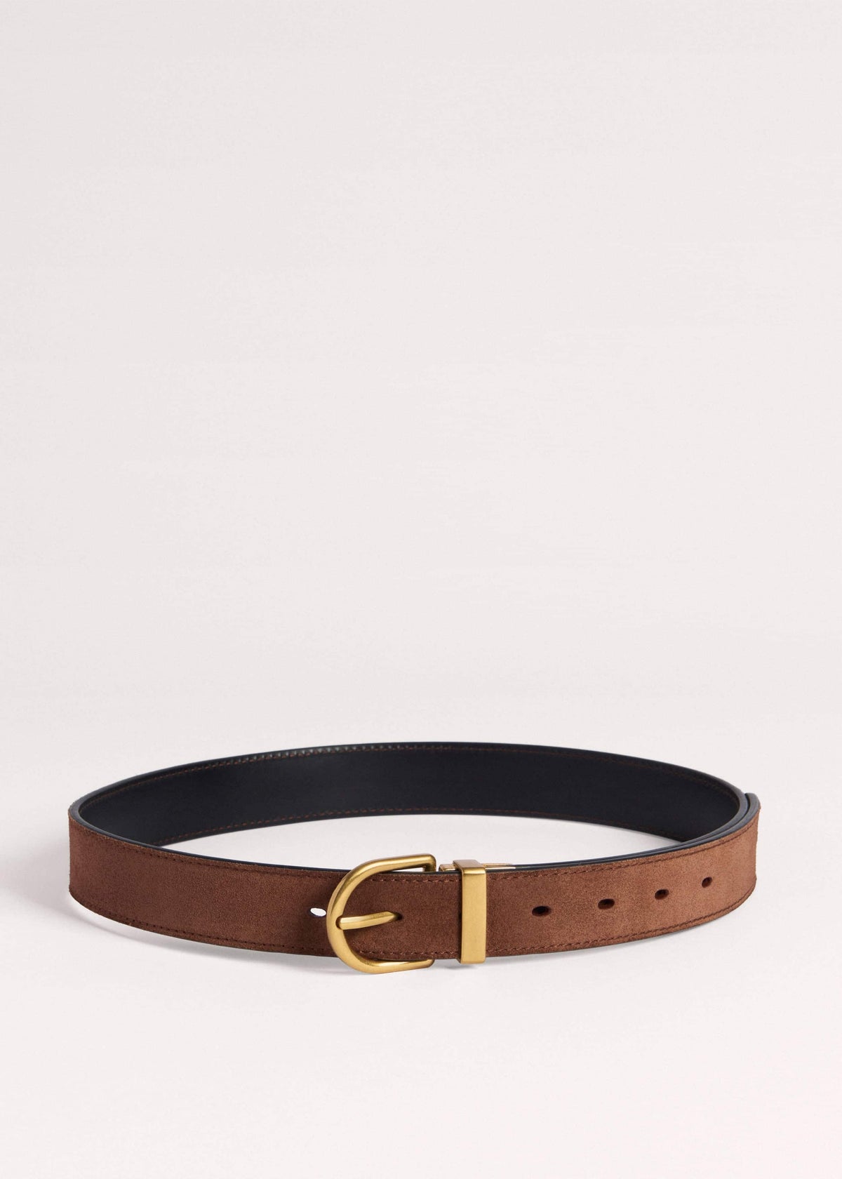 ME+EM Chestnut Round Buckle Reversible Belt