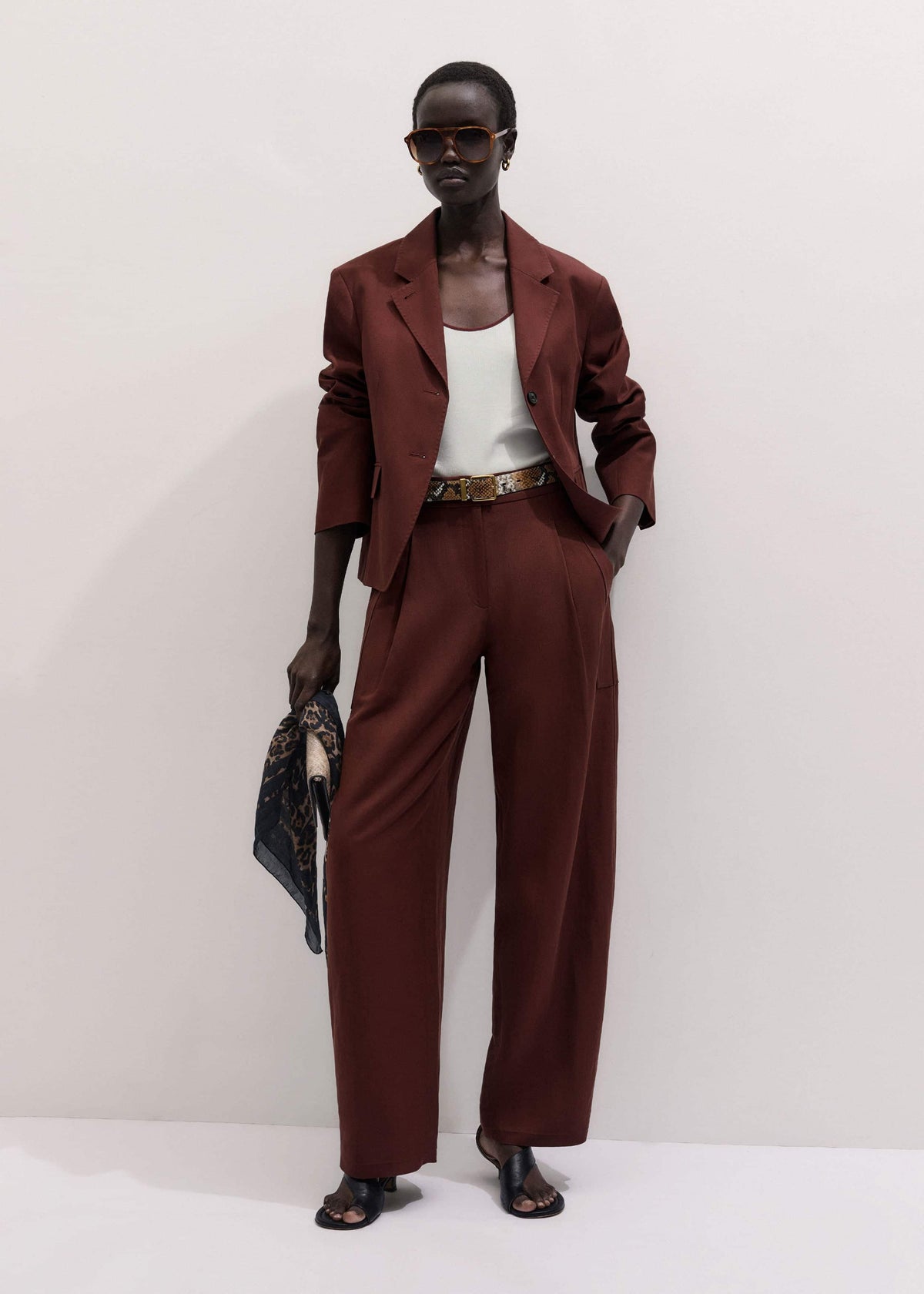 ME+EM Cinnamon Brown Icon Oversized Blazer Suit