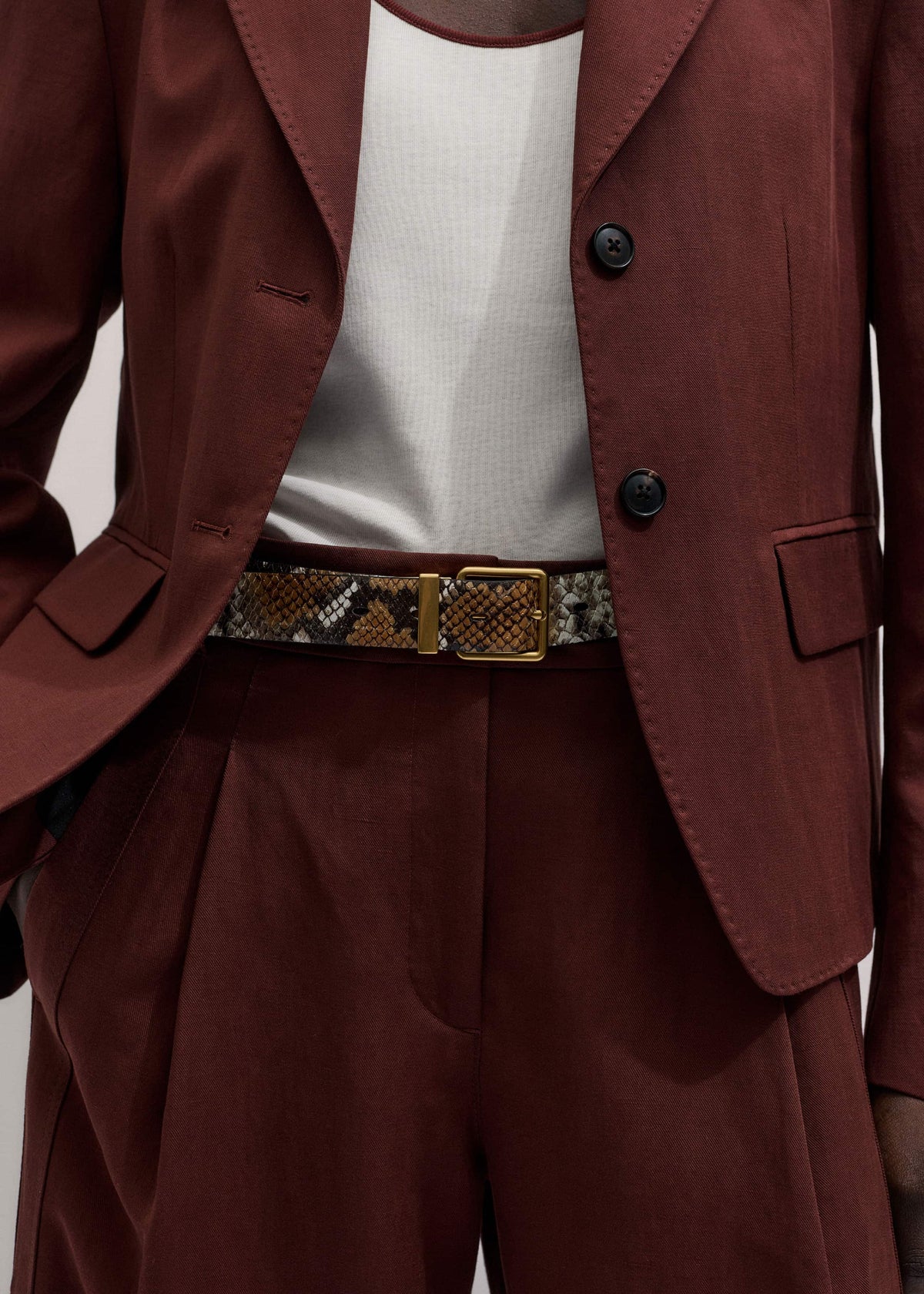 ME+EM Cinnamon Brown Icon Oversized Blazer Suit