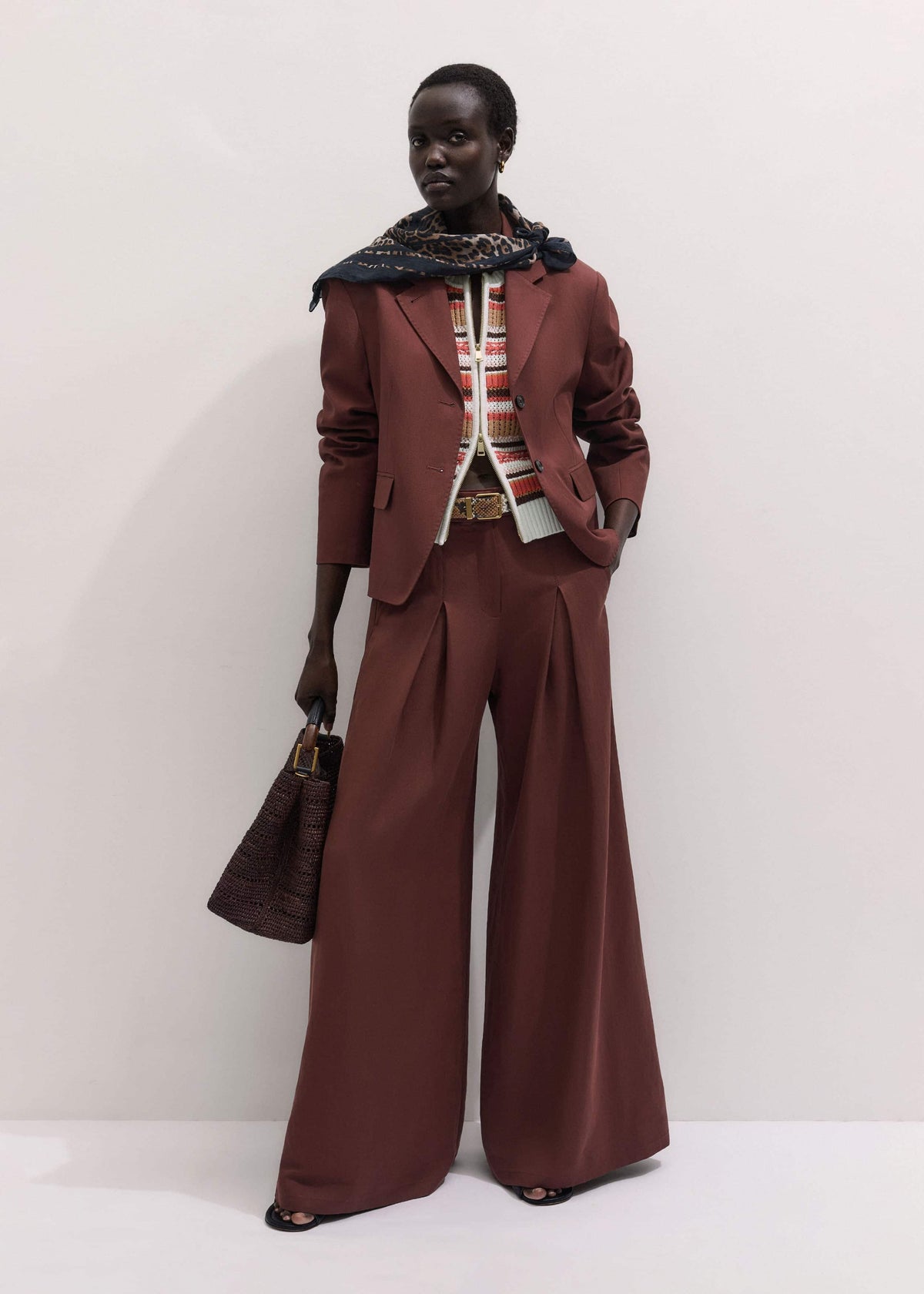 ME+EM Cinnamon Brown Icon Oversized Blazer Suit