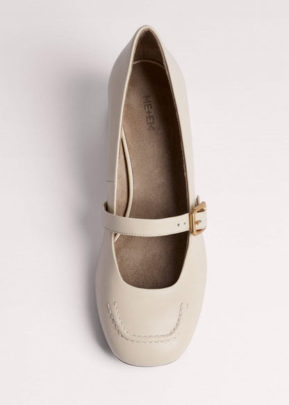 ME+EM Cream Classic Mary Jane Heel