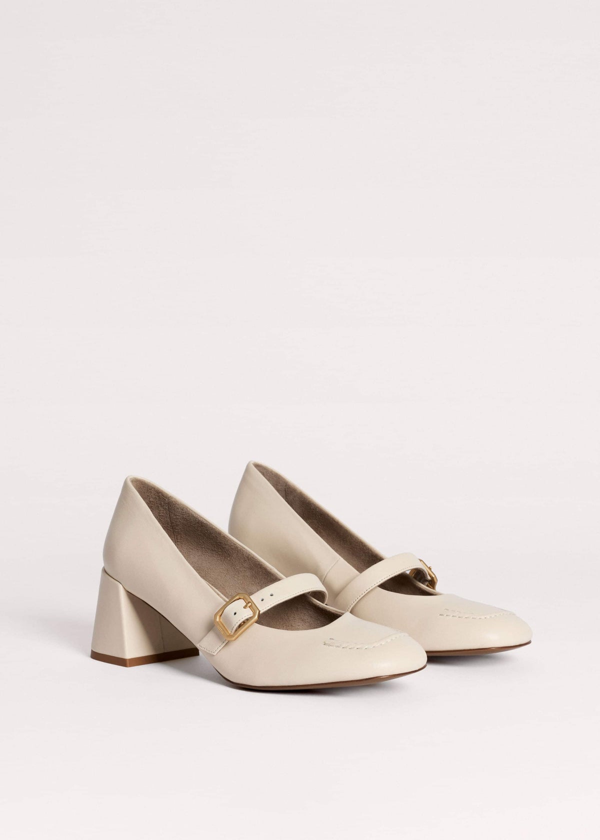 ME+EM Cream Classic Mary Jane Heel