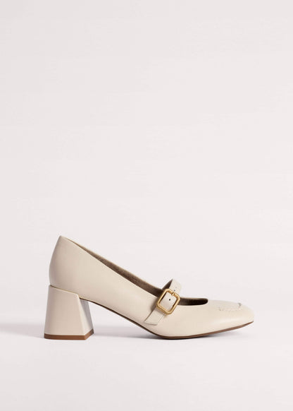 ME+EM Cream Classic Mary Jane Heel