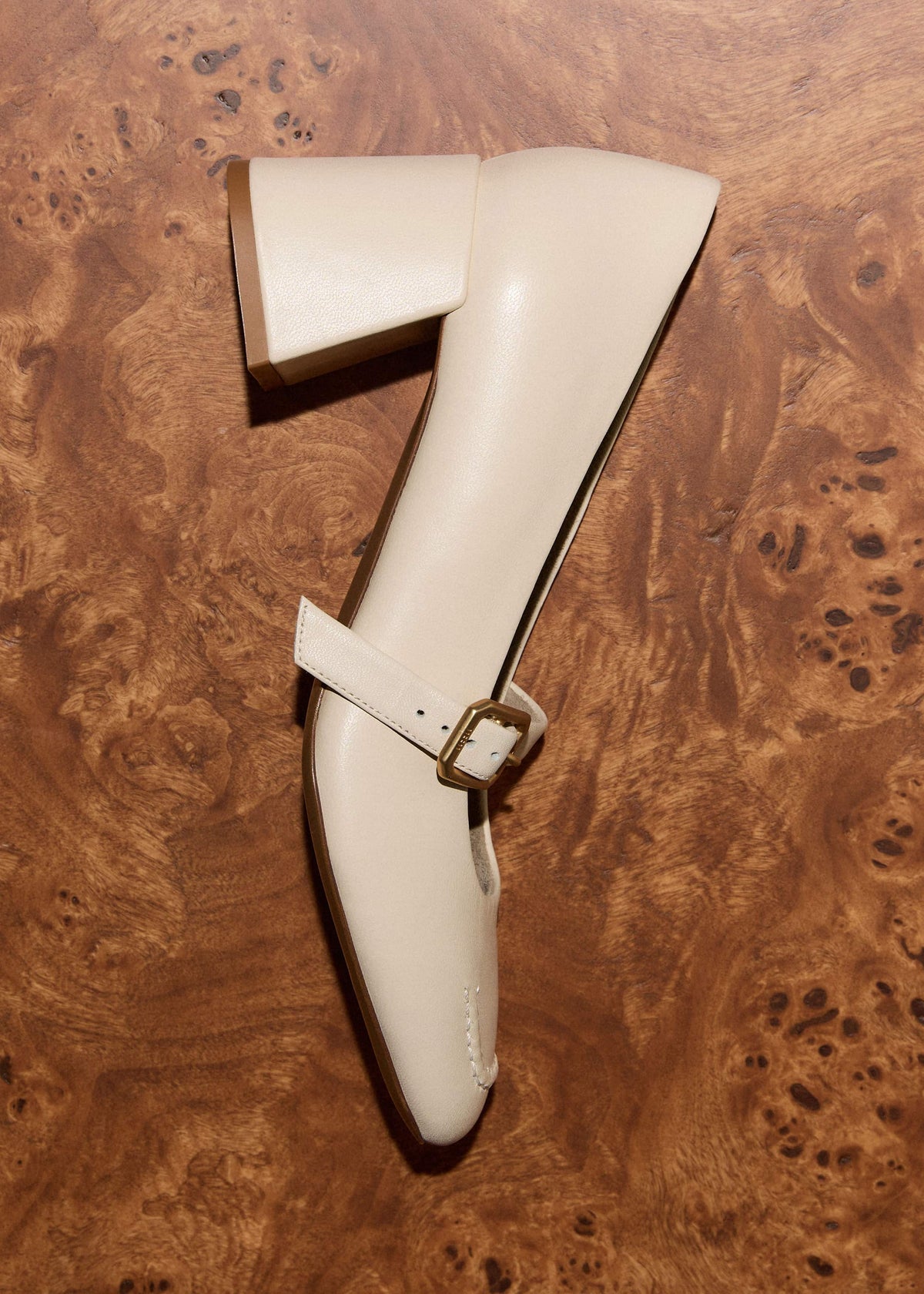 ME+EM Cream Classic Mary Jane Heel