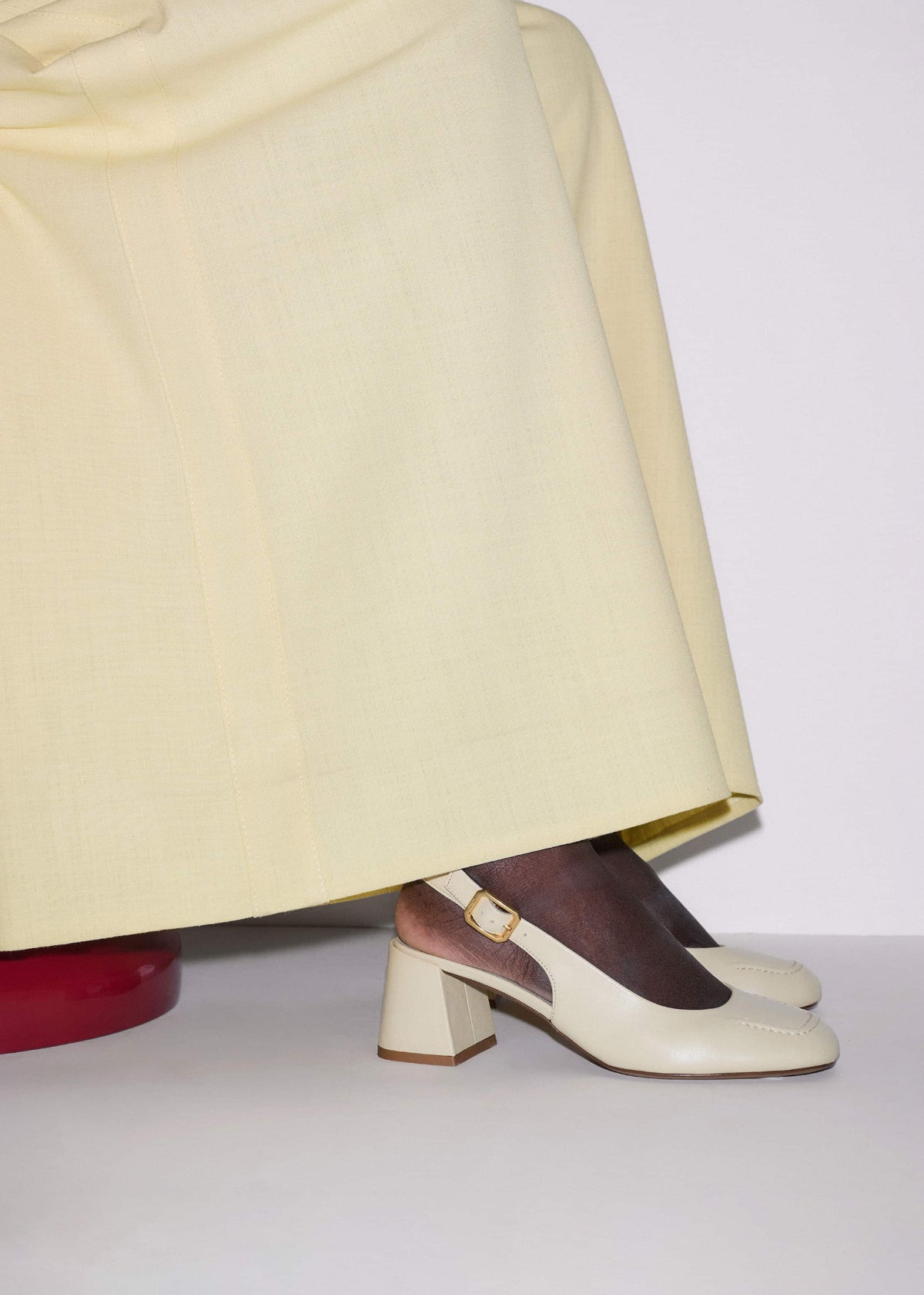 ME+EM Cream Occasion Slingback Heel