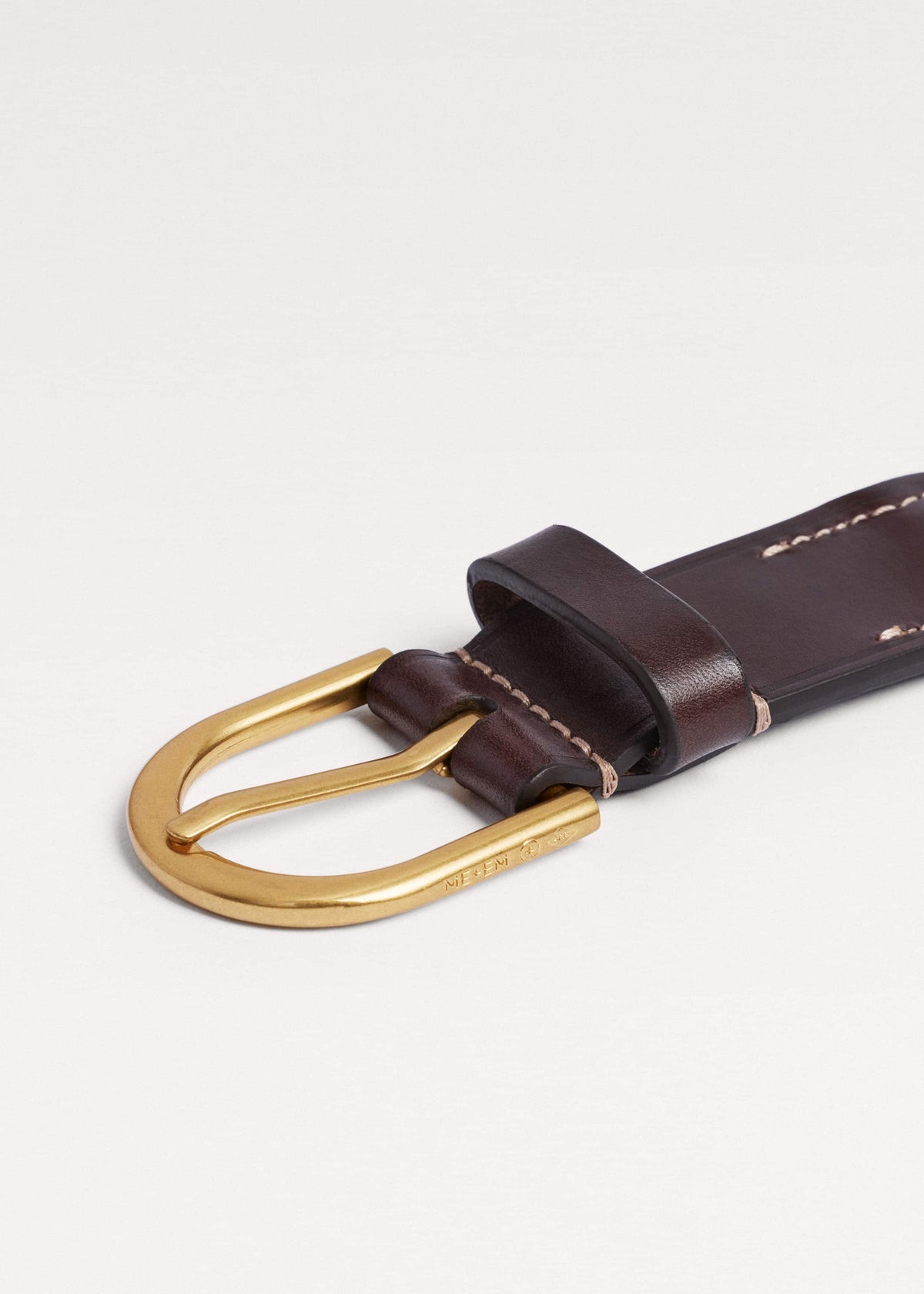 ME+EM Natural Round Raffia Summer Belt
