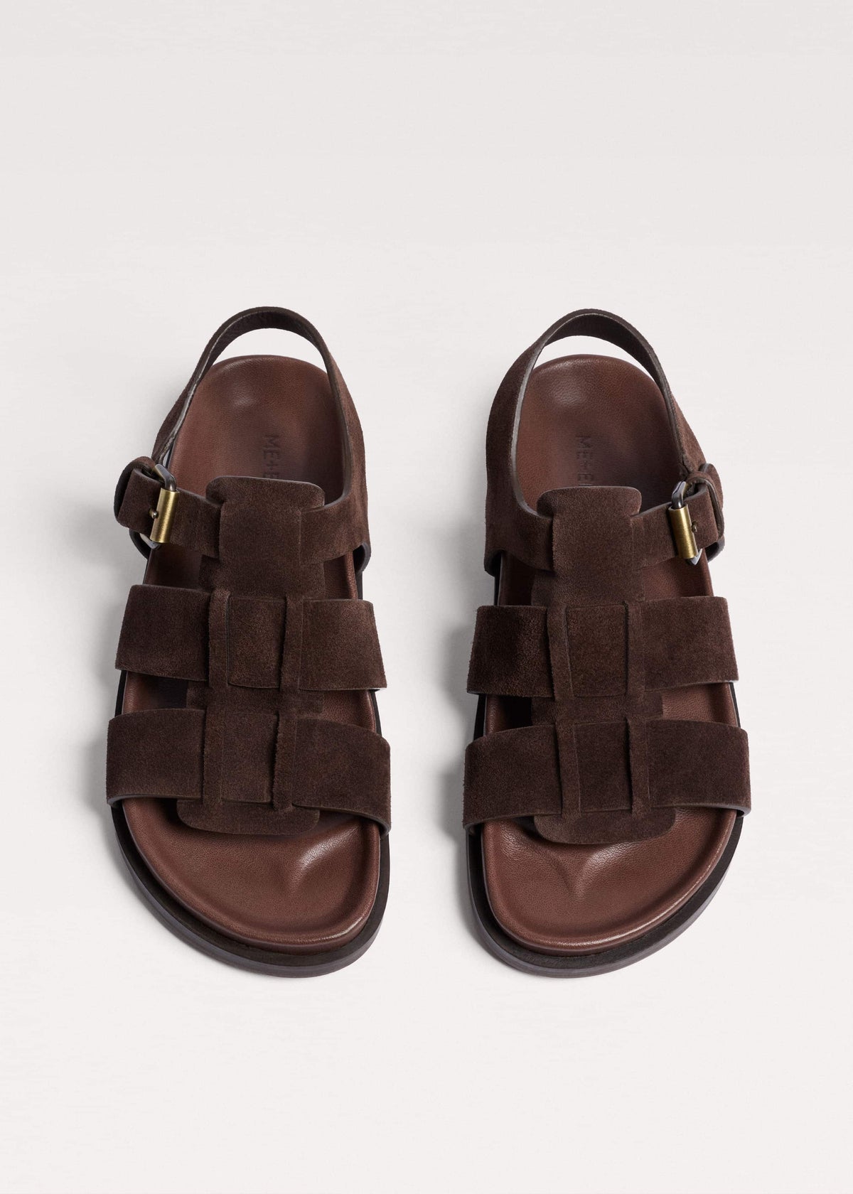 ME+EM Dark Brown Open Toe Fisherman Sandal