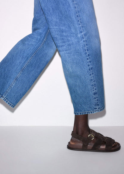 ME+EM Dark Brown Open Toe Fisherman Sandal