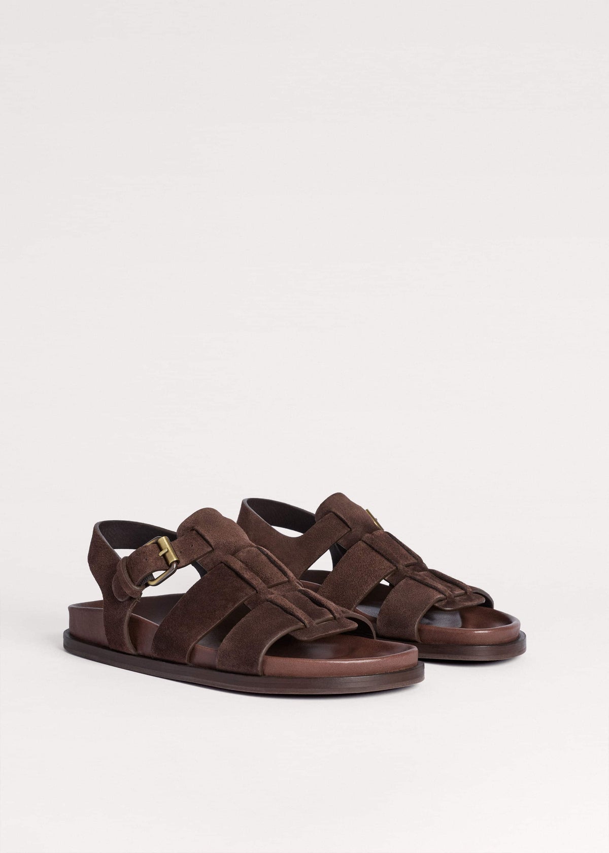 ME+EM Dark Brown Open Toe Fisherman Sandal