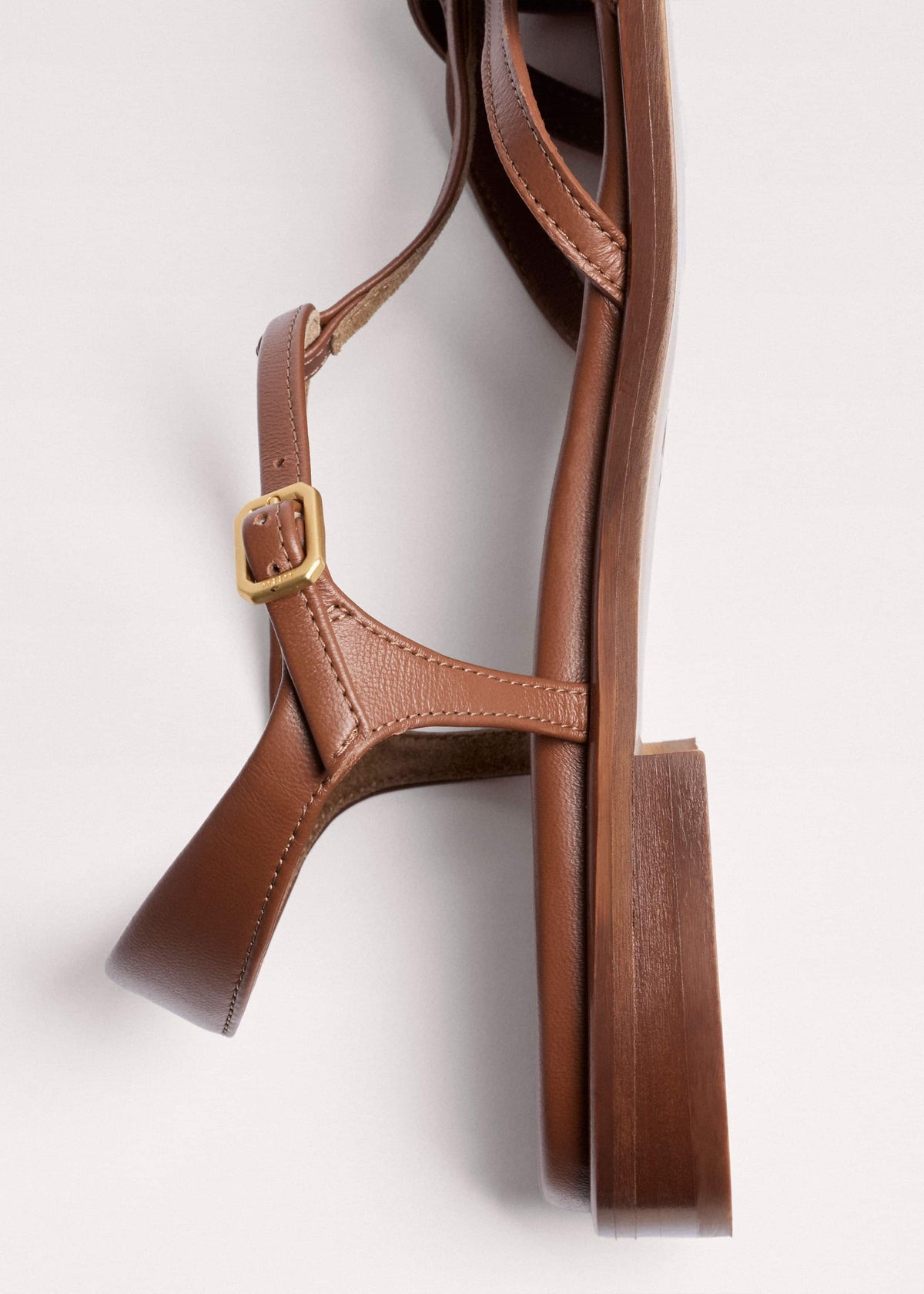 ME+EM Brown Caged T-Bar Sandal