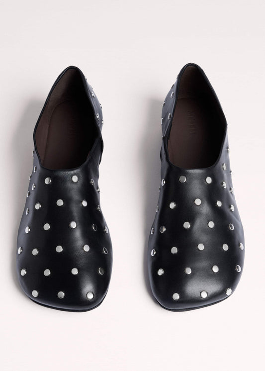 ME+EM Black Studded Slipper