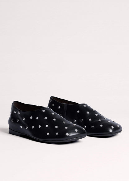 ME+EM Black Studded Slipper
